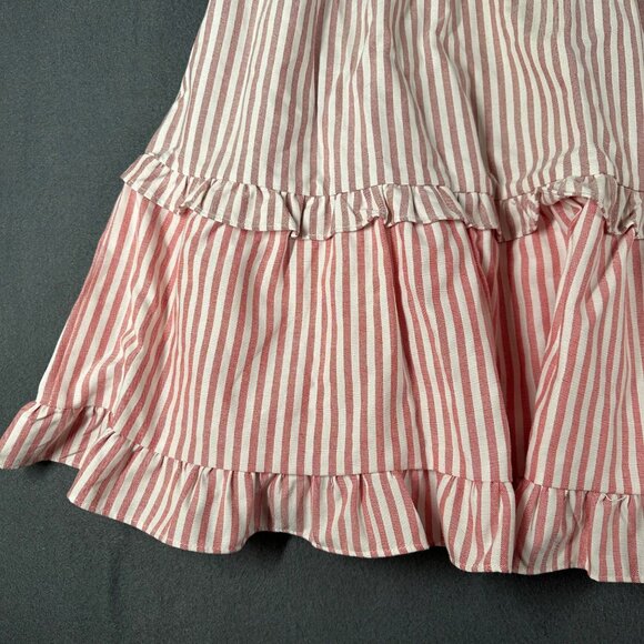 BiBi Womens Small Sweetheart Style Color Block Tiered Dress Ruffles Striped NWT - Picture 2 of 8